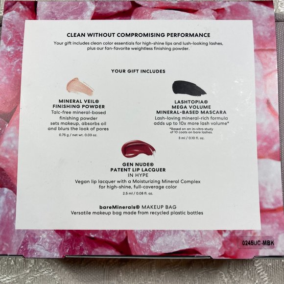 Bare Minerals Bare Beauty Picks 3- Piece Clean Makeup Set & Bag - Picture 3 of 5